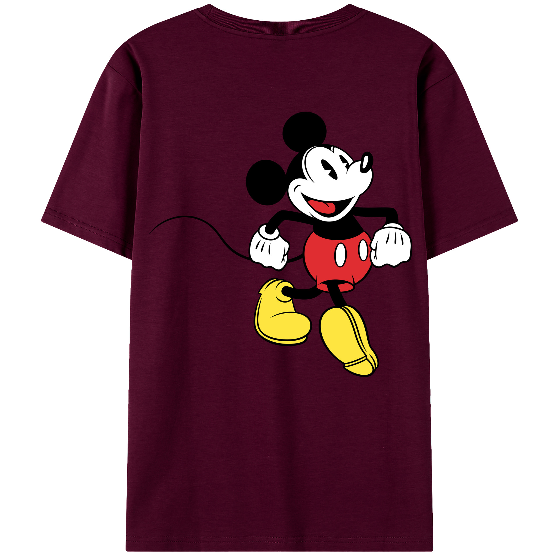 （画像用） ミッキーマウス Mickey Mouse レディース半袖Tシャツ(バックプリント)